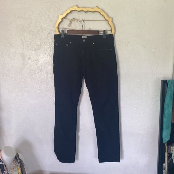 Vintage J.CREW Slim Pant Black Corduroy 32 X 30 - Picture 1 of 7